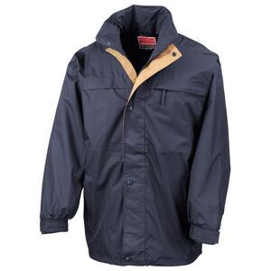 Result Mens Midweight Multi-Functional Waterproof Jacket / Navy/Sand